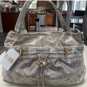 NWT Aimee Kestenberg Large Metallic Satchel